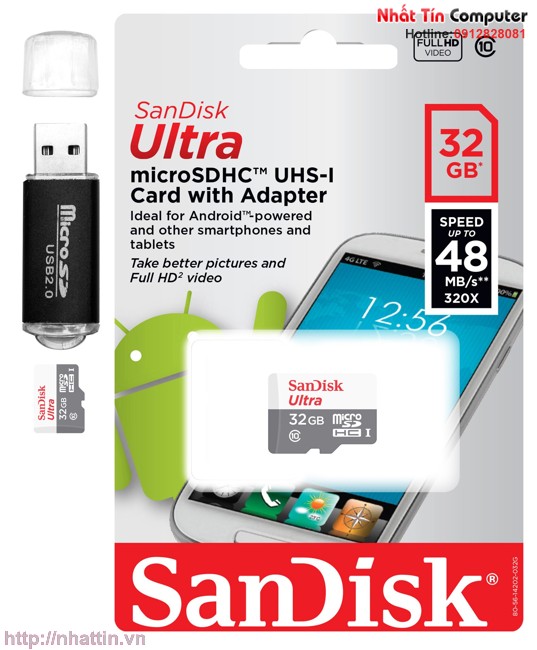 Thẻ nhớ microSDHC™ Ultra® 32GB (UHS-1 320x) Chính hãng