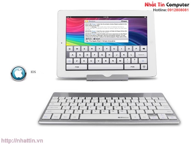 Bàn phím Bluetooth 4.0 Multimedia B.O.W HB009A Chính hãng