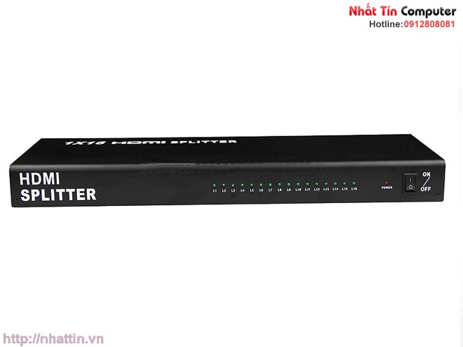 Bộ chia hdmi 1 ra 16 cổng hỗ trợ 3D, 1080P - 1 x 16 HDMI Splitter