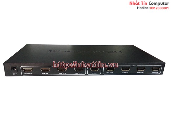 Bộ chia HDMI 1 ra 8 chuẩn 1.4 hỗ trợ 4K x 2K, HDCP, 3D Cao Cấp nhattin.vn