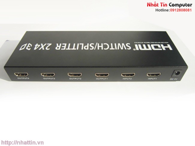 Bộ chia cổng HDMI 2 ra 4 full HD 1080p . Hỗ trợ 3D chính hãng B-GO