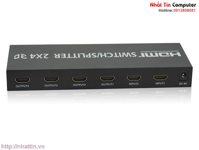 Bộ chia cổng HDMI 2 ra 4 full HD 1080p . Hỗ trợ 3D chính hãng B-GO