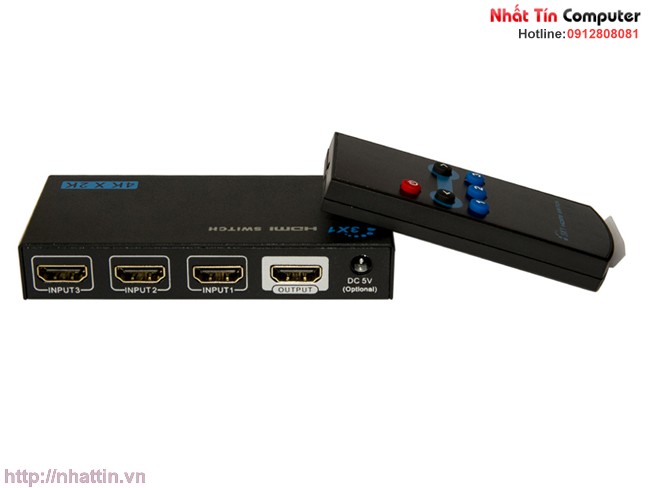 Bộ chuyển tín hiệu HDMI 3 vào 1 ra BG-331A . Hỗ trợ 4K x 2K cho chất lượng hình ảnh cao nhất