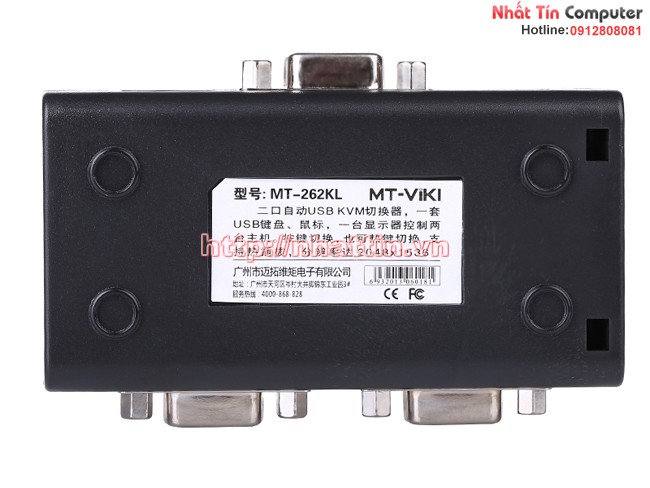 KVM Switch 2Port Auto USB+VGA. Chuyển mạch tự động 2 CPU ra 1 màn hình MT-262KL