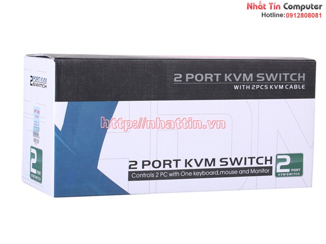 KVM Switch 2Port Auto USB+VGA. Chuyển mạch tự động 2 CPU ra 1 màn hình MT-262KL