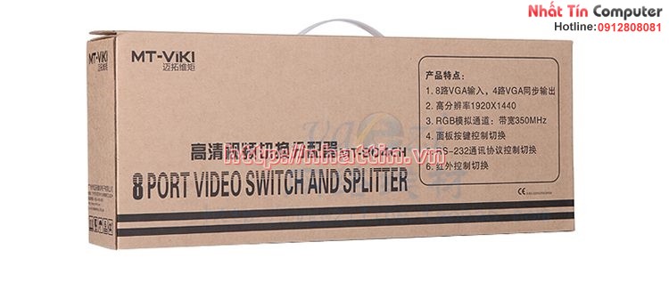 Bộ chia VGA 8 ra 4- 350Mhz (MT-804CH) có điều khiển