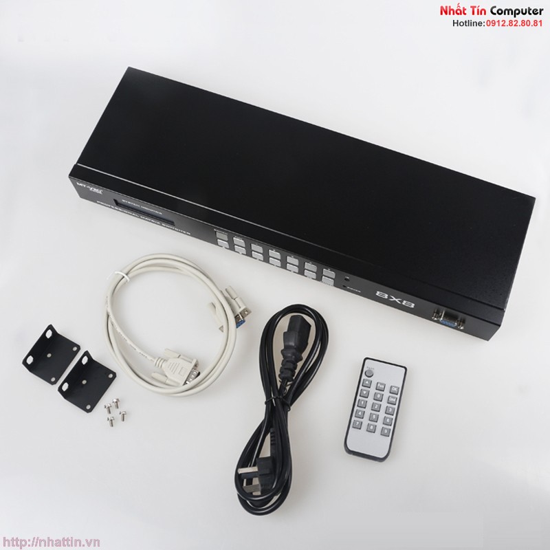 Bộ chia VGA Matrix Switch 8x8 MT-Viki MT-VT818 có remote IR