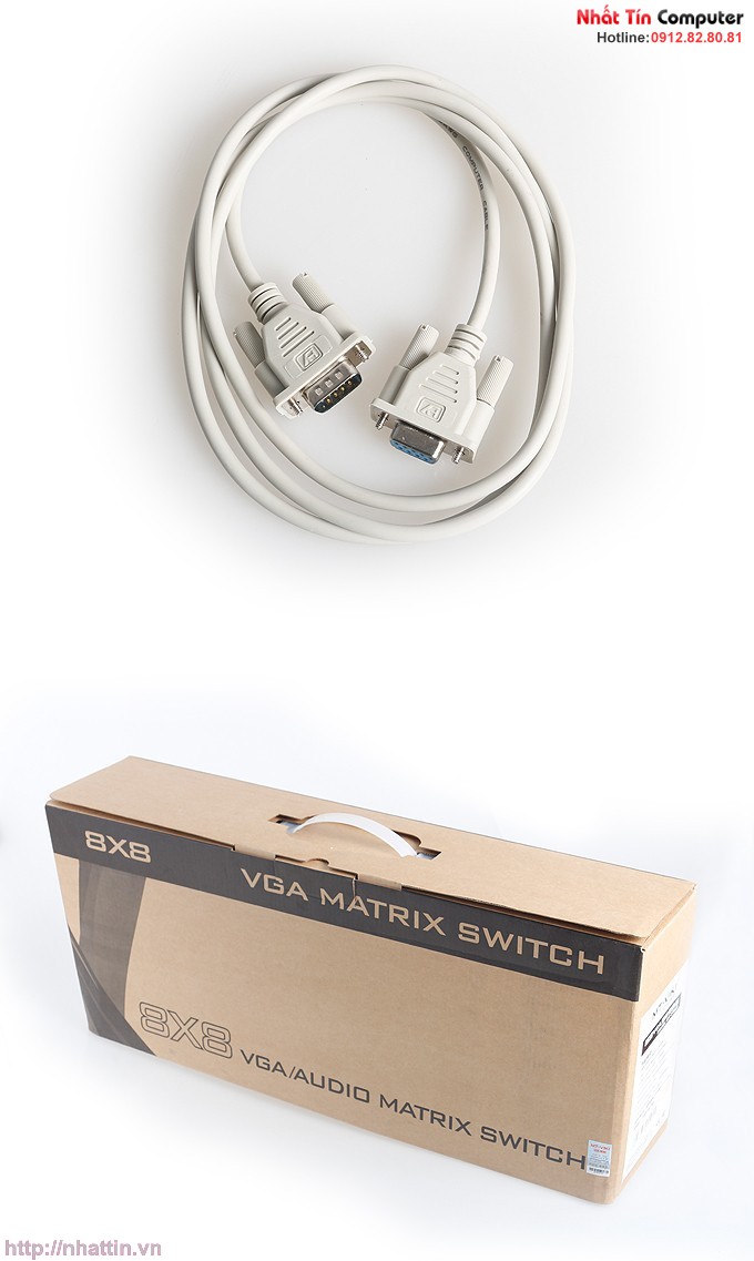 Bộ chia VGA Matrix Switch 8x8 MT-Viki MT-VT818 có remote IR