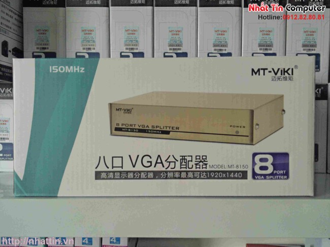 Bộ chia màn hình 1 máy tính ra 8 màn hình ViKi MT-8150 150Mhz chính hãng