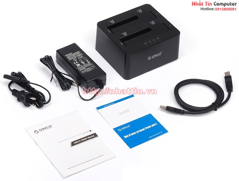 Docking Orico 6629 US3 chuẩn USB 3.0 Hỗ trợ 2.5 "/ 3.5" SATA HDD Chính hãng