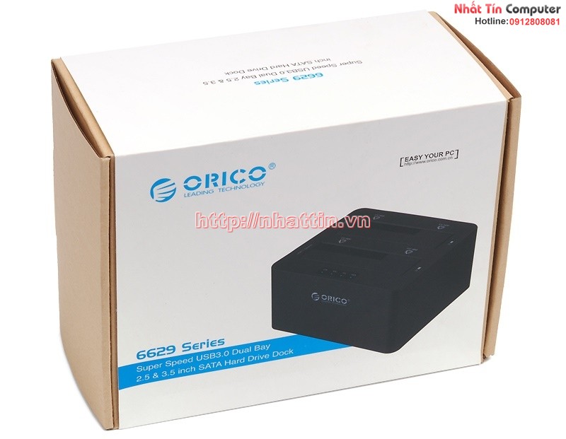 Docking Orico 6629 US3 chuẩn USB 3.0 Hỗ trợ 2.5 "/ 3.5" SATA HDD Chính hãng