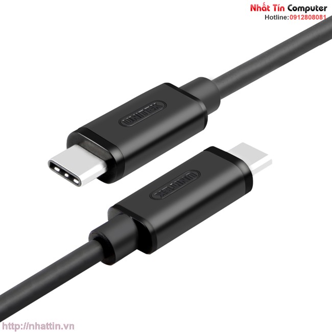 Cáp chuyển đổi tín hiệu USB chuẩn C 2.0 Unitek YC-473 có 2 đầu đực Hàng chính hãng