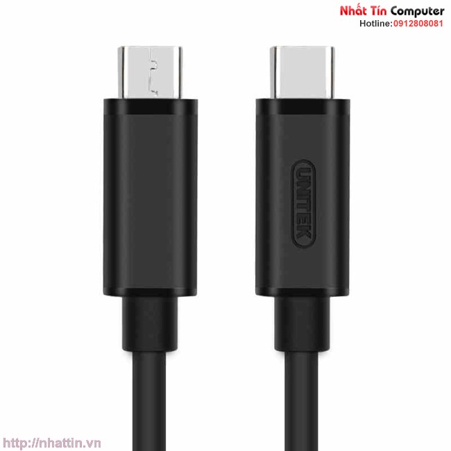 Cáp chuyển đổi tín hiệu USB chuẩn C 2.0 Unitek YC-473 có 2 đầu đực Hàng chính hãng