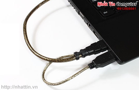 Cáp chữ Y USB 2.0 to USB 0.8m cho HDD box Unitek Y-C437 chính hãng