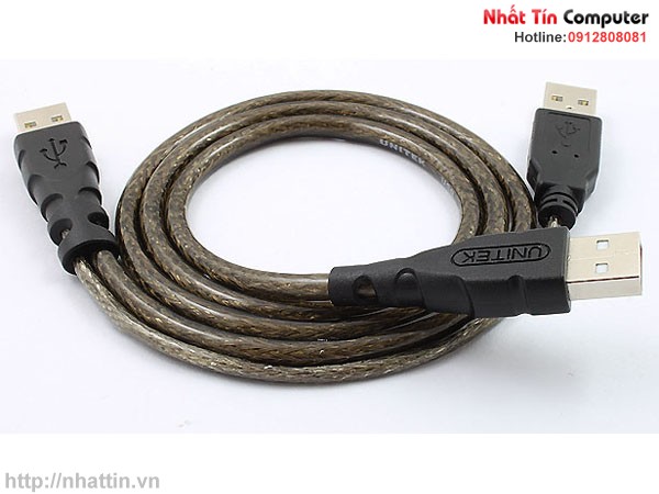 Cáp chữ Y USB 2.0 to USB 0.8m cho HDD box Unitek Y-C437 chính hãng