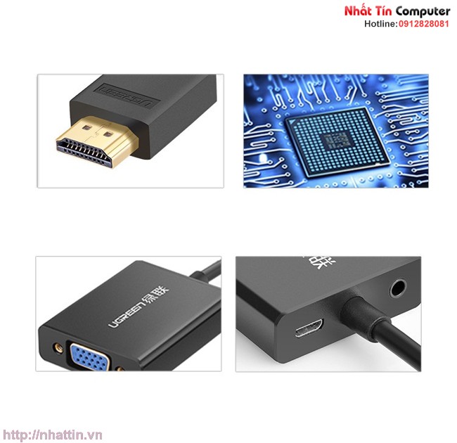 Cáp HDMI sang VGA audio MM102 Ugreen