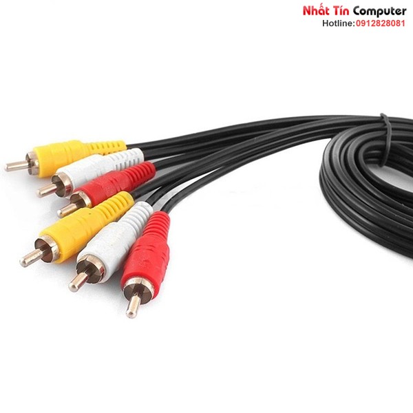 Cáp hoa sen AV, Dây AV, dây loa 3-3 loại 10m 1