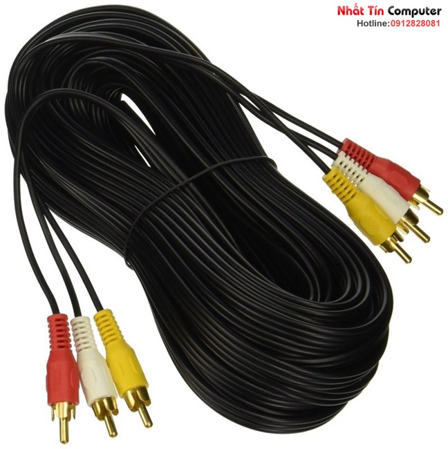 Cáp hoa sen AV, Dây AV, dây loa 3-3 loại 10m 4