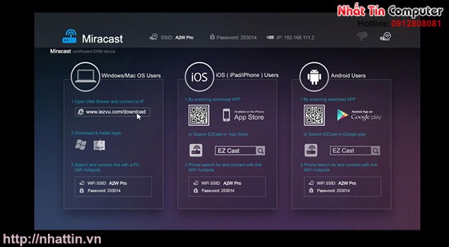 HDMI Không Dây Measy A2W Pro (A1W II) Miracast Hàng chính hãng