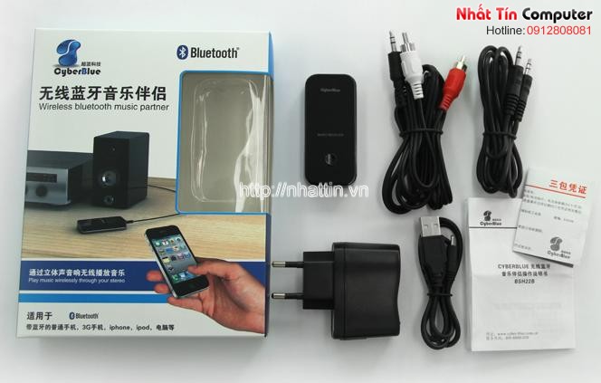 dau nhan bluetooth, bluetooth receiver, bluetooth music receiver, cho loa, amply