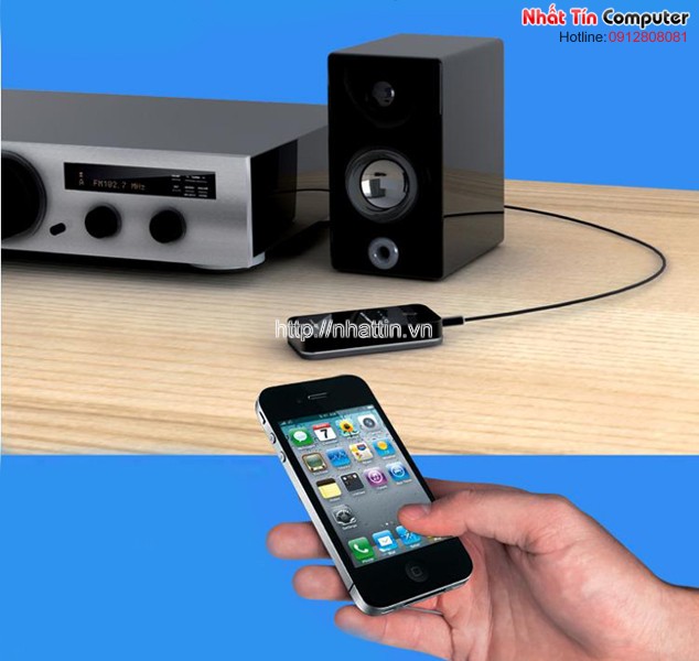 dau nhan bluetooth, bluetooth receiver, bluetooth music receiver, cho loa, amply