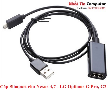 Cap slimport HDMI, slimport to hdmi, cap hdmi cho nexus 7, nexus 4, ket noi dien thoai nexus voi tivi