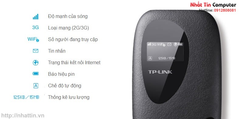 Modem 3G TP-Link M5350 Bộ phát wifi dùng Sim 3G
