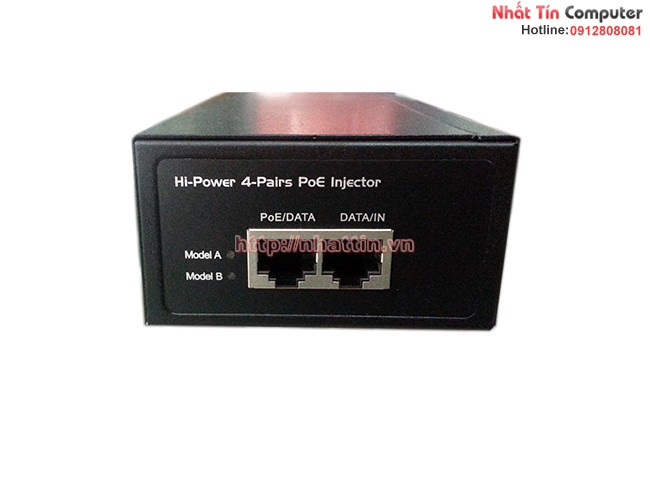 Adapter POE 54V-65W 2 Port(1 Data in+ 1 Data PoE Out), tốc độ 10/100/1000 Gigabit KMEtech PSE156G
