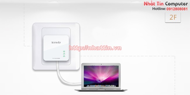 Tenda PowerLine P200 (Bộ 1 chiếc) - Kết nối mạng Lan qua mạng điện lưới