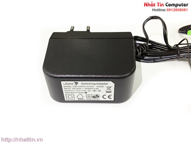 Nguồn 12V-2A Ubee cấp nguồn cho Camera , switch ,Modern...