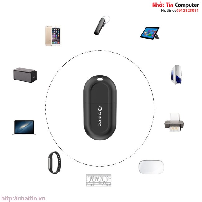Thiết bị USB thu Bluetooth 4.0 chính hãng Orico BTA-408 cao cấp