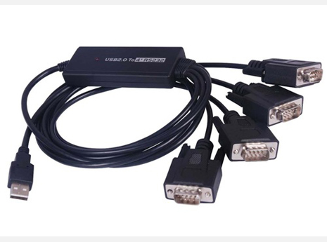 Cáp chuyển USB sang 4 cổng com 9 chân hãng Z - Tek,cáp chuyển usb sang 4 com