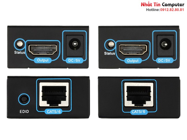 Bộ khuếch đại tín hiệu HDMI 60m.Thiết bị kéo dài cáp HDMI qua đường dây mạng, hỗ trợ full HD1080p