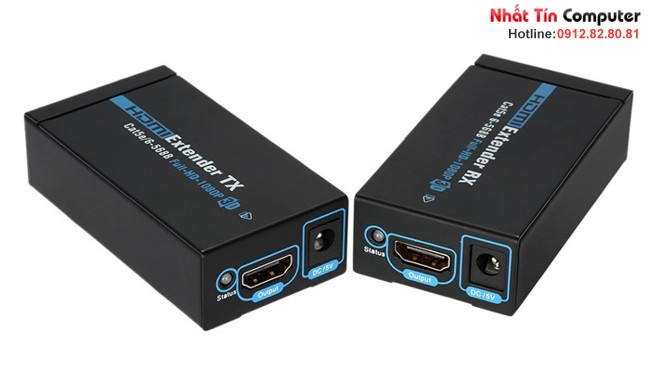 Bộ khuếch đại tín hiệu HDMI 60m.Thiết bị kéo dài cáp HDMI qua đường dây mạng, hỗ trợ full HD1080p