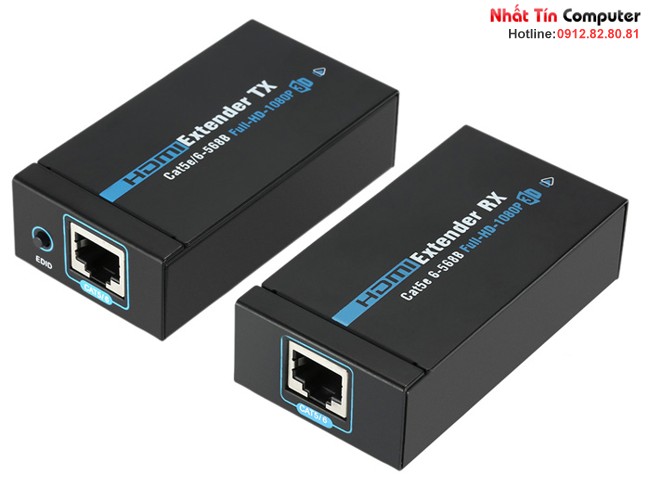 Bộ khuếch đại tín hiệu HDMI 60m.Thiết bị kéo dài cáp HDMI qua đường dây mạng, hỗ trợ full HD1080p