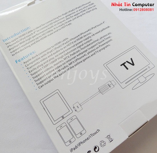 Enjoys: 1.8m HDTV TV Video Out HDMI Cable iPhone 4 4S iPad 2 3 ~1080p