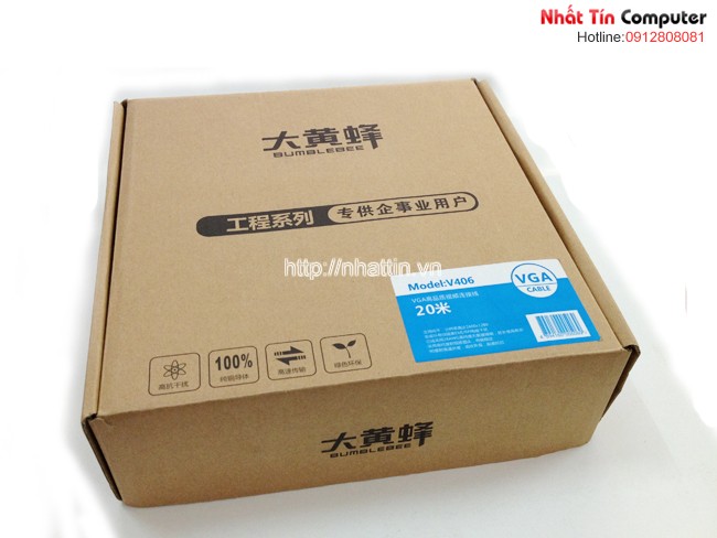 Cap Vga 3m Bumblebee, Cáp VGA to VGA 5m, Cable VGA 10m, cáp máy chiếu 20m, Cap may chieu 25m, Cap Vga 30m Bumblebee, Cap vga chính hãng, cap vga chinh hang, Bumblebee V406