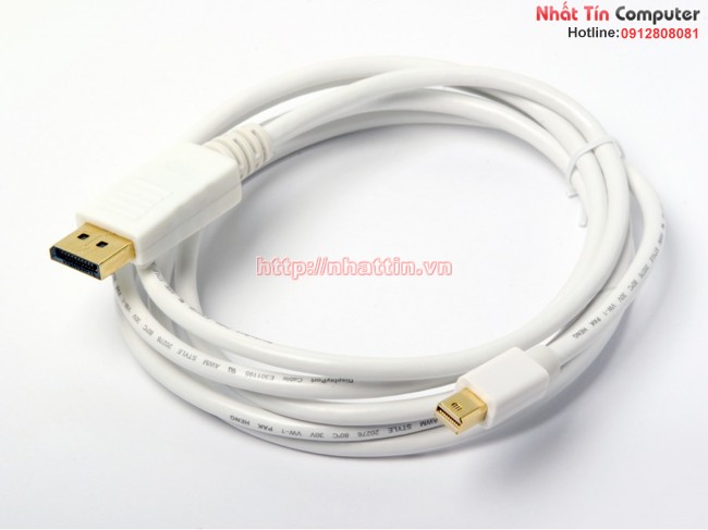 Dây cáp Mini Displayport to Displayport dài 1,8m Hàng chính hãng