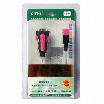 Cáp USB to COM Z - TEK (RS232) 1.8m,cáp usb sang cổng com ztek 1,8m chính hãng