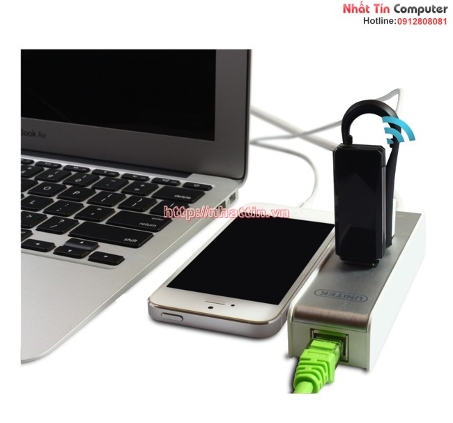 Unitek Y-3051 HUB USB3.0 + RJ45 Gigabit Chính hãng