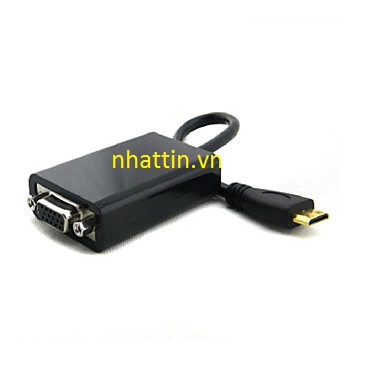 Đầu chuyển Mini HDMI to VGA ( Video Converter Adapter ) cổng mini hdmi sang cổng vga cho máy chiếu