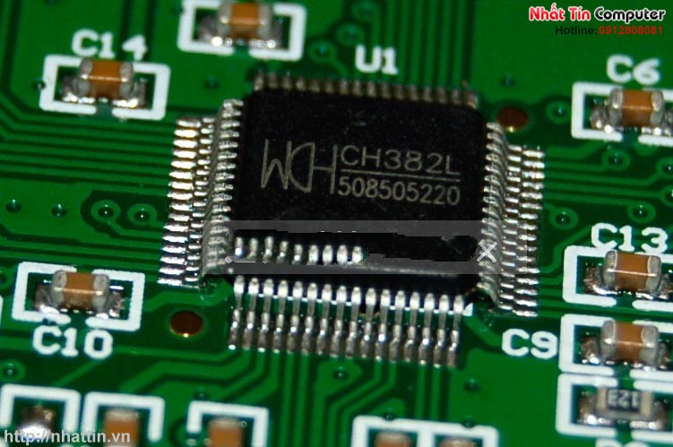 Card PCI E sang Com cho case PC Slim máy tính nằm ngang