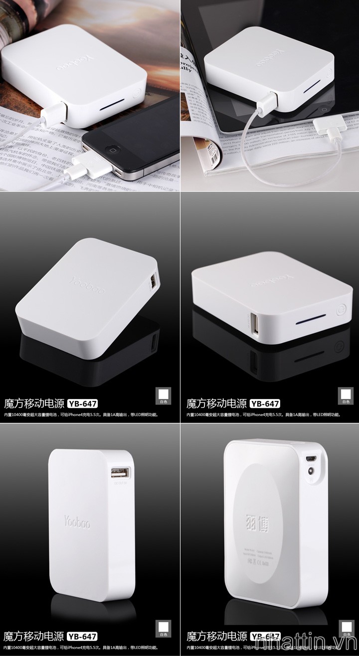 Pin dự phòng Yoobao Power Bank YB-647 [10400 mAh]