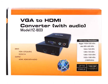 Bộ chuyển VGA to HDMI Converter YZ-1803