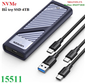 Box ổ cứng SSD M.2 NVMe USB Type-C 3.2 GEN2 tốc độ 10Gbps Ugreen 15511 cao cấp (Max 4TB)
