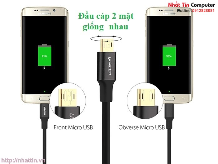 cap-sac-micro-usb-cam-2-chieu-dai-0-5m-chinh-hang-ugreen-ug-30854