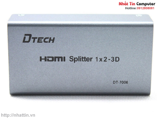 Bộ Chia Cổng HDMI 1 ra 2 - MULTY HDMI 2.1 DTECH (DT-7006) + Cáp HDMI 1,5m
