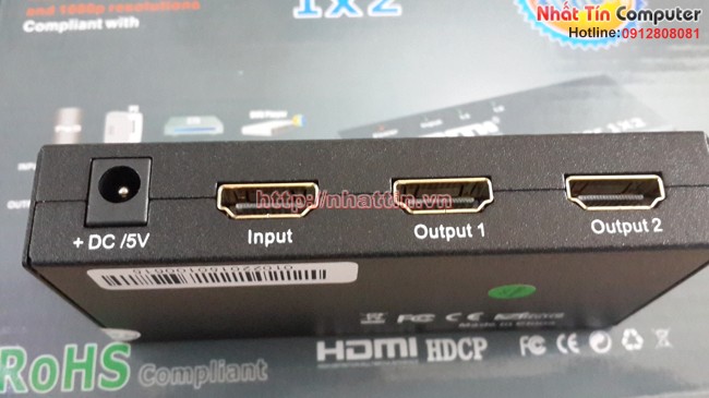 Bộ chia màn hình HDMI 1 ra 2 chuẩn 1.4 hỗ trợ 3D