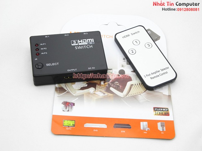 Bộ gộp cổng HDMI 3 vào 1 ra giá rẻ