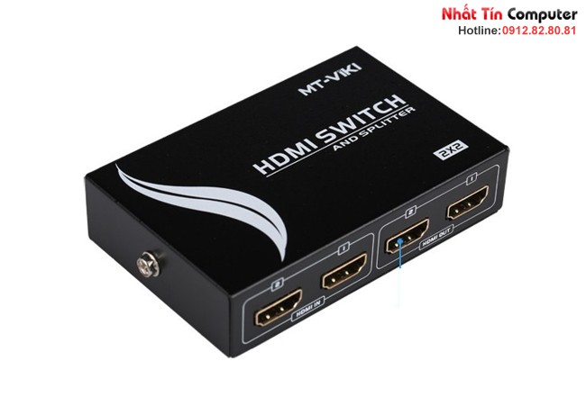 Bộ chia HDMI 2 vào 2 ra có điều khiển MT-Viki MT-HD2-2 chính hãng